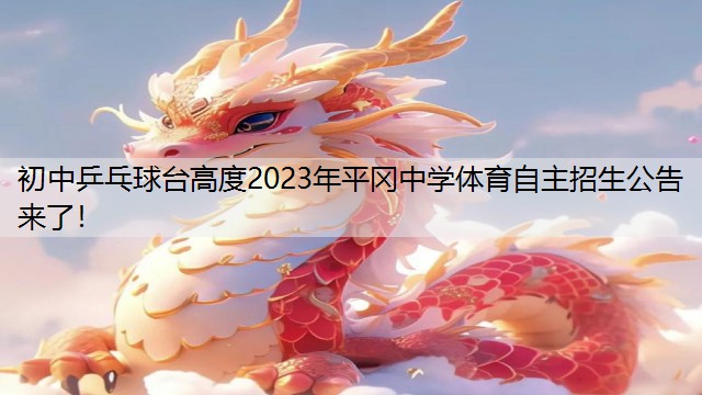 <strong>初中乒乓球台高度2023年平冈中学体育自主招生公告来了！</strong>